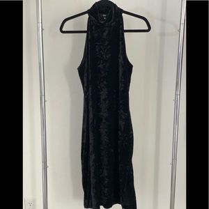 Black Velvet Halter Dress